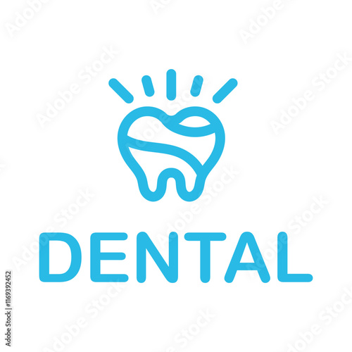 dental flat minimalist logo design