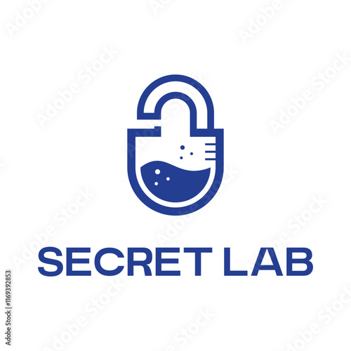 secret laboratory flat minimalist logo design