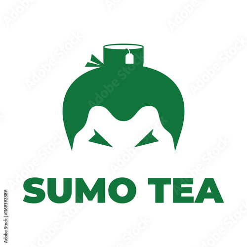 sumo tea flat minimalist logo design