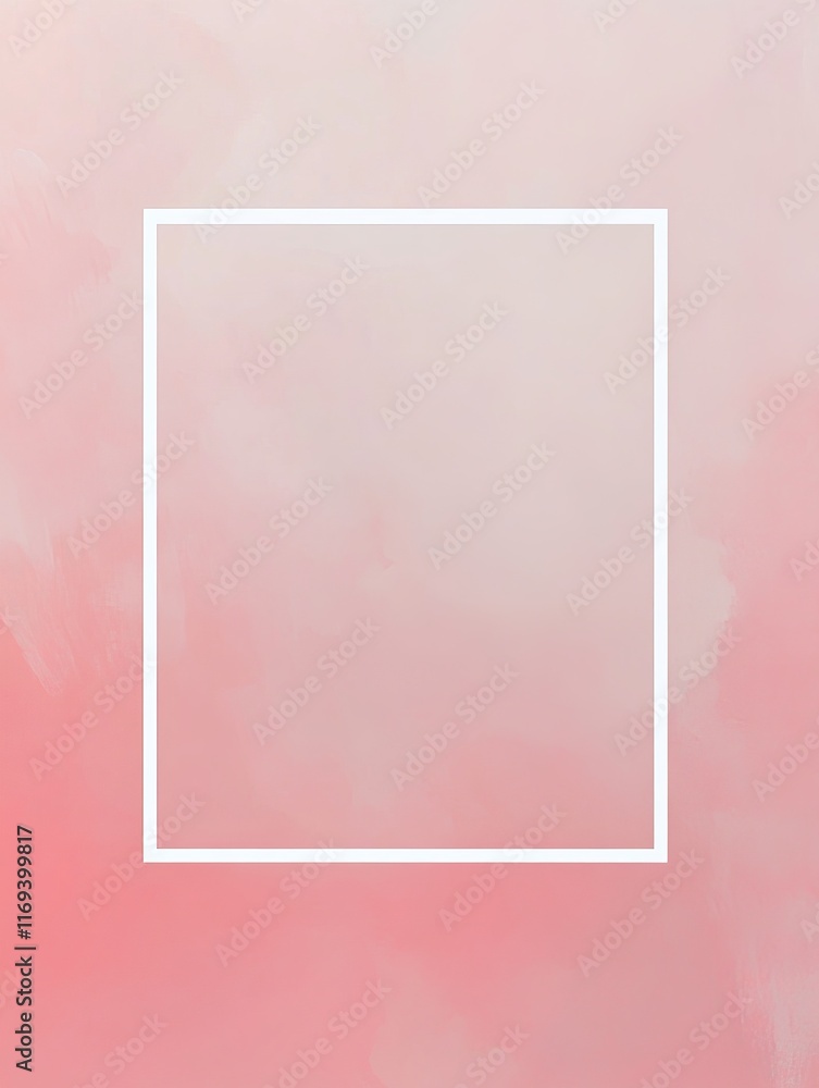 Fototapeta premium Abstract Pink Background With White Frame