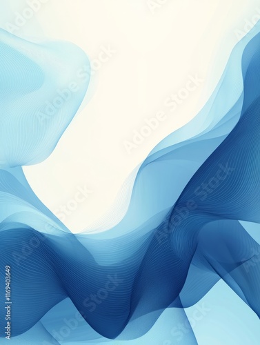Abstract Blue Wave Pattern ...