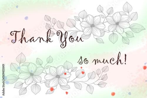 Thank You Karte romantisch