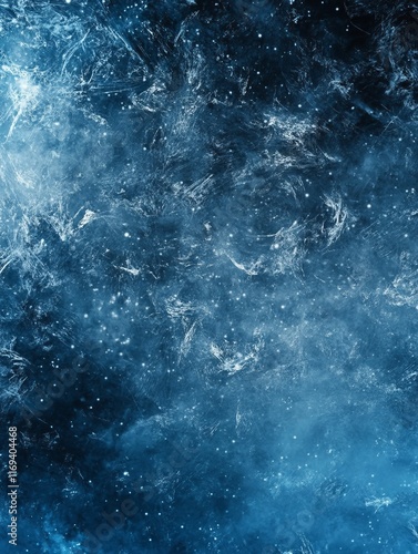 Abstract Blue Ice Texture W...