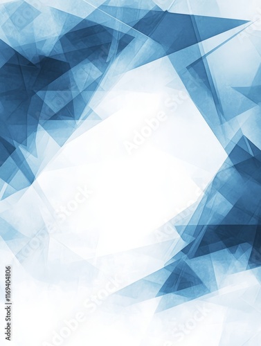 Abstract Blue Geometric Sha...