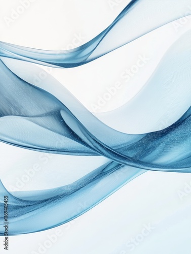 Abstract Blue Waves Flowing...