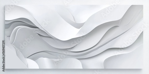 Abstract White Wave Forms D...