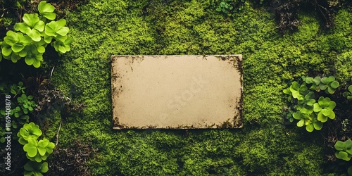 Blank Paper Resting on Lush...