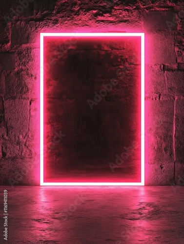 Pink neon light frame again...