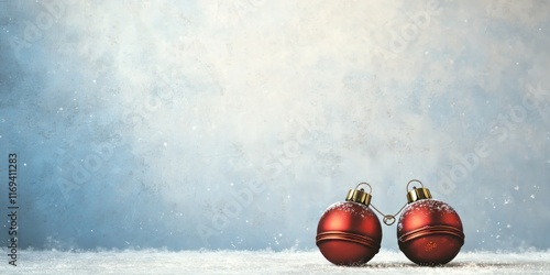 Two Red Christmas Ornaments...