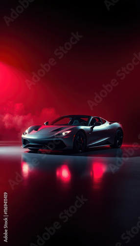 Fast expensive sports car mobile phone wallpaper background