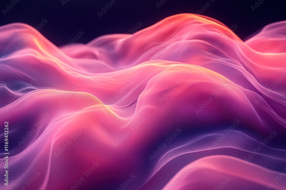 Obraz premium Pink and purple wave with a fuzzy texture