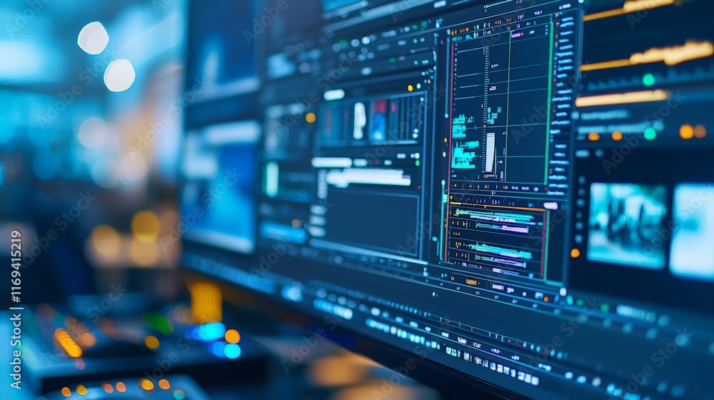 Unlocking insights a computer screen filled with data for informed decisionmaking