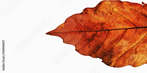 A Single Dried Orange Leaf ...