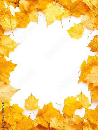 Golden Autumn Leaves Frame ...