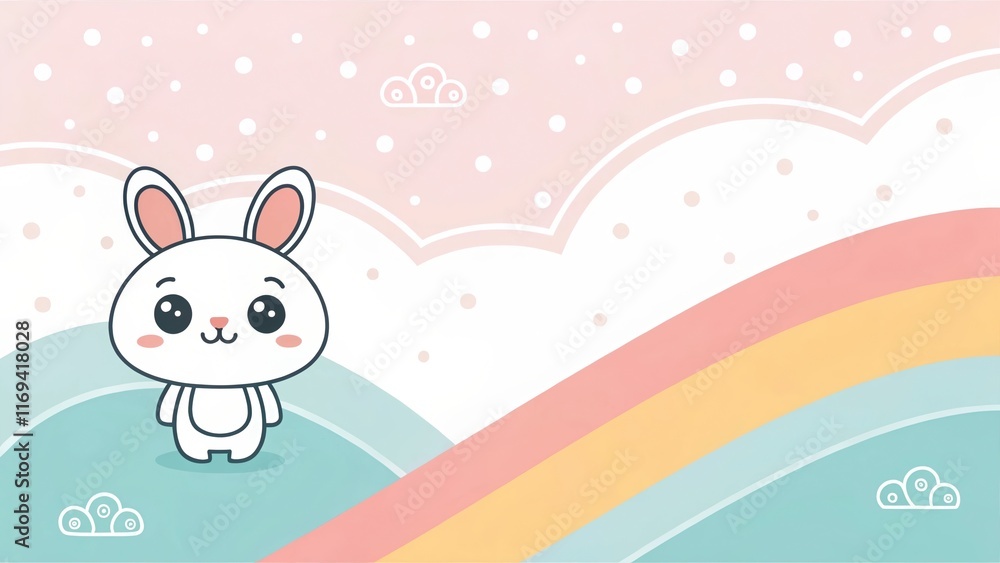 cute cartoon rainbow gradient illustration background cute cartoon rainbow gradient illustration background