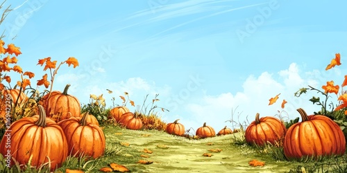 Autumn Pumpkin Patch Under ...