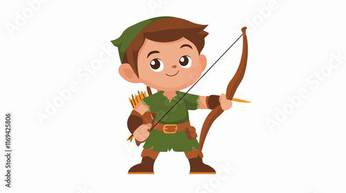 Charming Robin Hood Character Vector Illustration for Design Projects