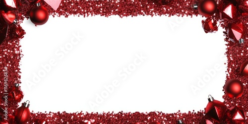 Red Christmas Ornaments Gli...
