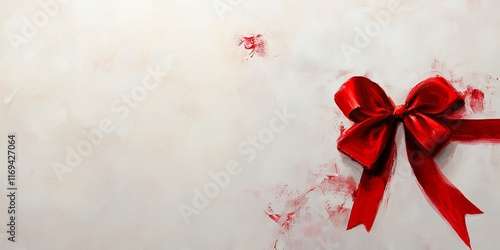 Abstract Painting of a Red ...