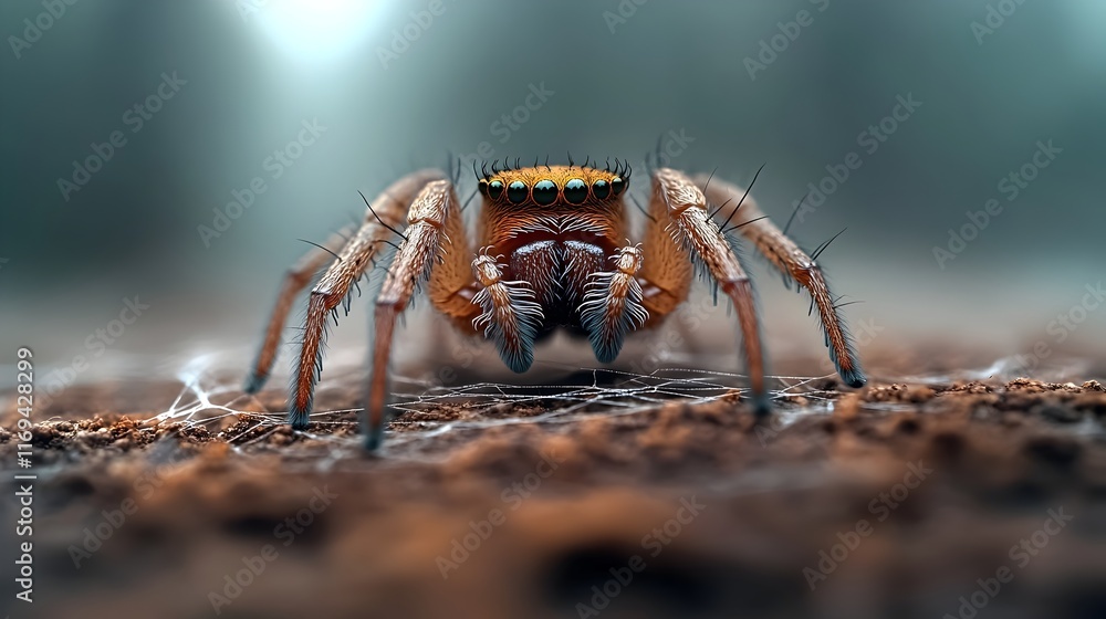 Intricate webbing of a spider s territory densely woven silk threads glimmering in the light marked by its pheromone trails creating a complex geometric pattern Intricate webbing of a spider s territory densely woven silk threads glimmering in the light marked by its pheromone trails creating a complex geometric pattern