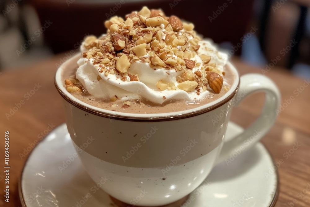 Almond-Crusted Hot Chocolate Indulgence Almond-Crusted Hot Chocolate Indulgence