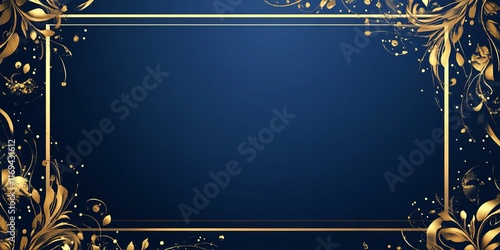 Elegant Gold Floral Frame o...