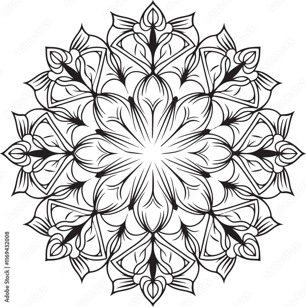 Fototapeta premium Mandala design of floral pattern
