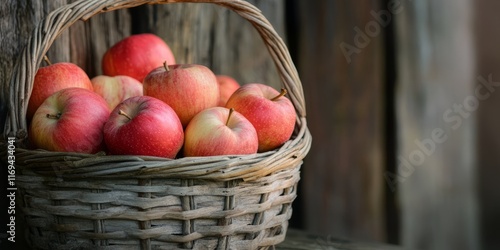 A rustic basket brimming wi...