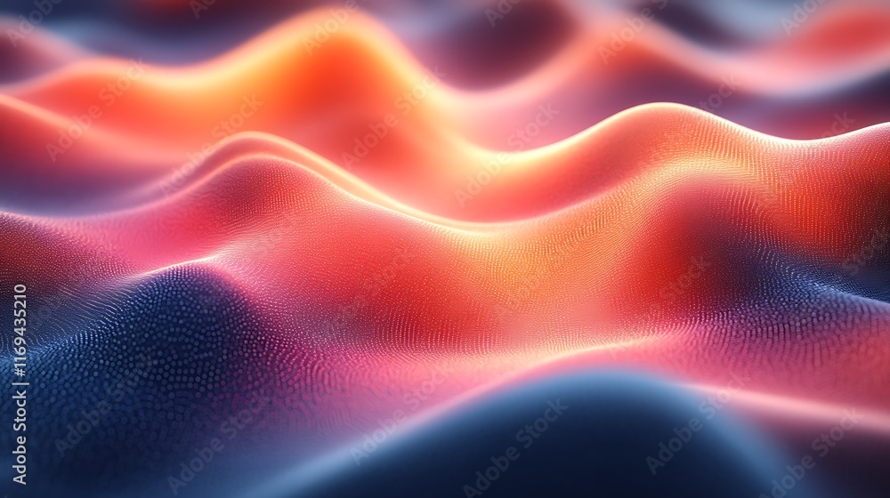 Fototapeta premium Abstract Red And Blue Wavy Surface Texture