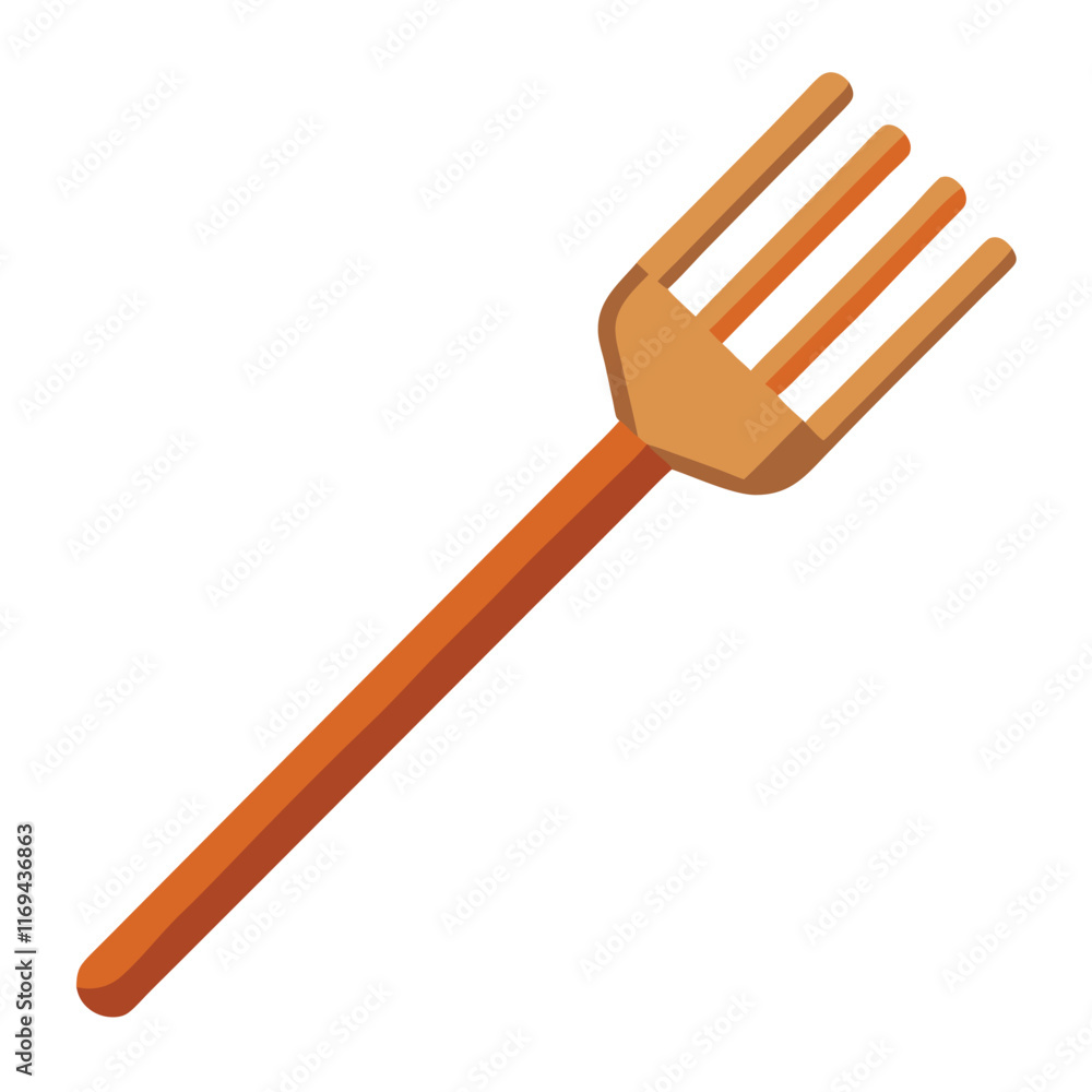 Wooden Fork Vector Illustration - Cartoon Clipart & Line Art Design for Print.eps Wooden Fork Vector Illustration - Cartoon Clipart & Line Art Design for Print.eps