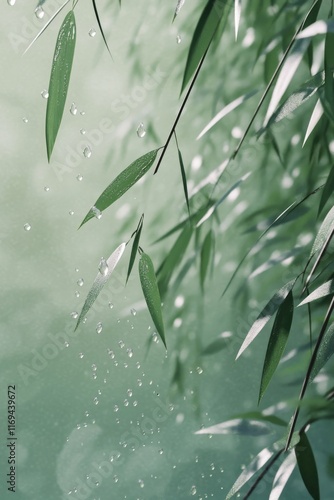 Lush underwater plants with air bubbles in a serene aquatic environment