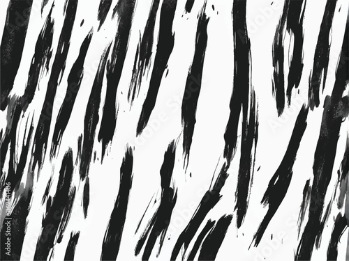 Black brush strokes isolated on white background. Grunge texture. Brush strokes background. EPS10.