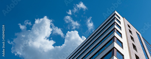 A fragment of a large office building in the city