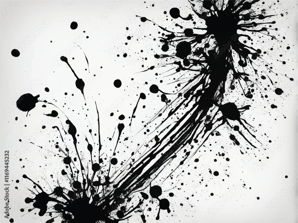 Black ink splash isolated on white background. Ink splash texture. Grunge background. Ink splatter. Eps10. Black ink splash isolated on white background. Ink splash texture. Grunge background. Ink splatter. Eps10.