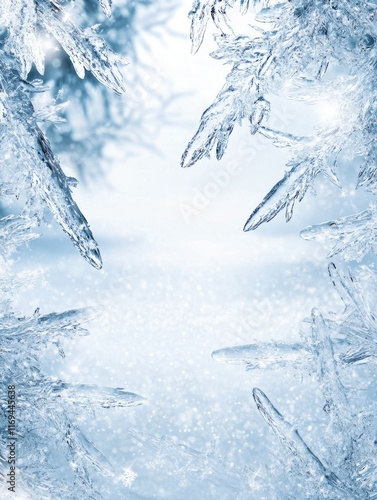 Intricate Ice Crystals Fram...