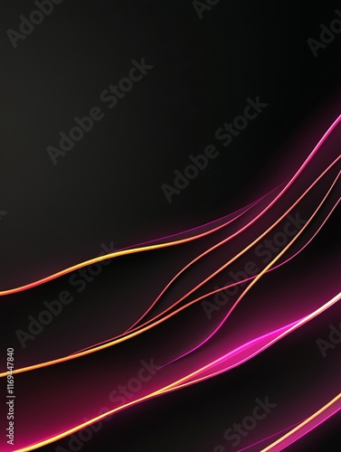 Abstract Glowing Pink and O...
