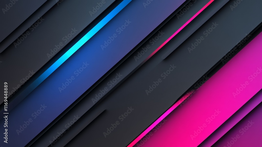 Fototapeta premium Vibrant Minimal Design with Dynamic Lighting Effects