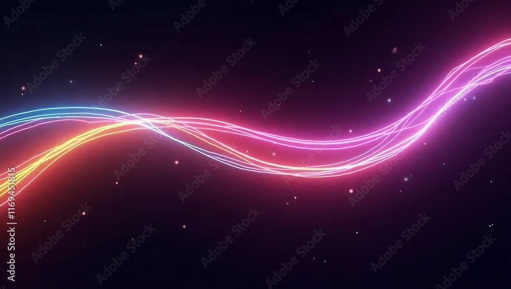 Fototapeta premium Abstract background with glowing lines. Generative Ai.