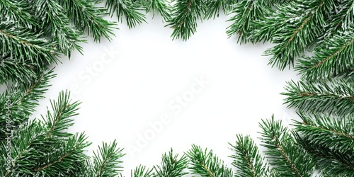 Snowy Pine Branches Frame W...
