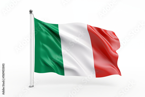 Free Download Italian flag on a white background, featuring the iconic green, white, and red tricolor design, perfect for educational, cultural, or creative projects celebrating Italy's heritage and national. - GFXLoad