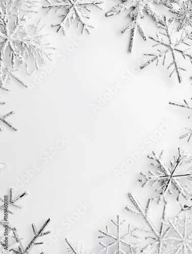 Silver Glitter Snowflakes F...