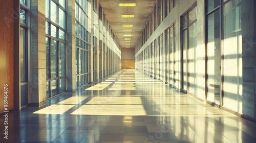 Wallpaper Mural Bright Modern Hallway with Abundant Natural Light and Open Space Torontodigital.ca