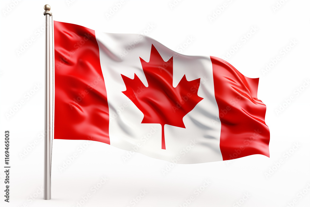 Canadian Flag on White Background – High-Quality Image of the Iconic Red Maple Leaf Flag, Perfect for Patriotic Themes, National Celebrations, Educational Projects, Graphic Design, and Cultural. Canadian Flag on White Background – High-Quality Image of the Iconic Red Maple Leaf Flag, Perfect for Patriotic Themes, National Celebrations, Educational Projects, Graphic Design, and Cultural.