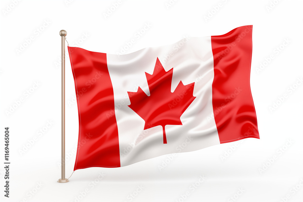 Canadian Flag on White Background – High-Quality Image of the Iconic Red Maple Leaf Flag, Perfect for Patriotic Themes, National Celebrations, Educational Projects, Graphic Design, and Cultural. Canadian Flag on White Background – High-Quality Image of the Iconic Red Maple Leaf Flag, Perfect for Patriotic Themes, National Celebrations, Educational Projects, Graphic Design, and Cultural.