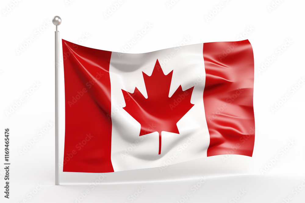 Canadian Flag on White Background – High-Quality Image of the Iconic Red Maple Leaf Flag, Perfect for Patriotic Themes, National Celebrations, Educational Projects, Graphic Design, and Cultural. Canadian Flag on White Background – High-Quality Image of the Iconic Red Maple Leaf Flag, Perfect for Patriotic Themes, National Celebrations, Educational Projects, Graphic Design, and Cultural.