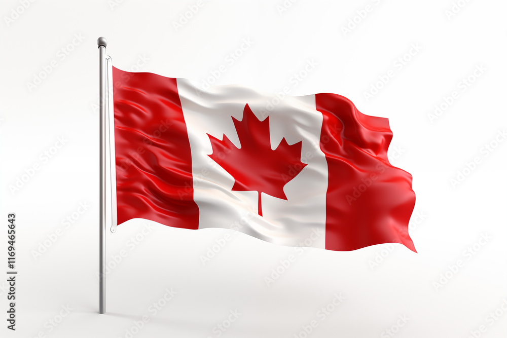 Canadian Flag on White Background – High-Quality Image of the Iconic Red Maple Leaf Flag, Perfect for Patriotic Themes, National Celebrations, Educational Projects, Graphic Design, and Cultural. Canadian Flag on White Background – High-Quality Image of the Iconic Red Maple Leaf Flag, Perfect for Patriotic Themes, National Celebrations, Educational Projects, Graphic Design, and Cultural.