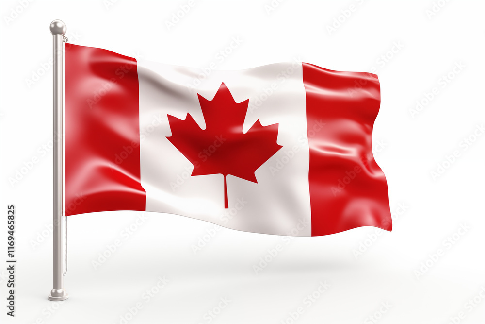 Canadian Flag on White Background – High-Quality Image of the Iconic Red Maple Leaf Flag, Perfect for Patriotic Themes, National Celebrations, Educational Projects, Graphic Design, and Cultural. Canadian Flag on White Background – High-Quality Image of the Iconic Red Maple Leaf Flag, Perfect for Patriotic Themes, National Celebrations, Educational Projects, Graphic Design, and Cultural.