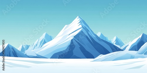 Majestic Winter Mountain Ra...