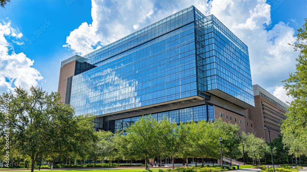 Fototapeta premium Modern Glass Building Campus Architecture