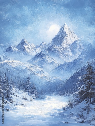 Serene Winter Mountain Land...